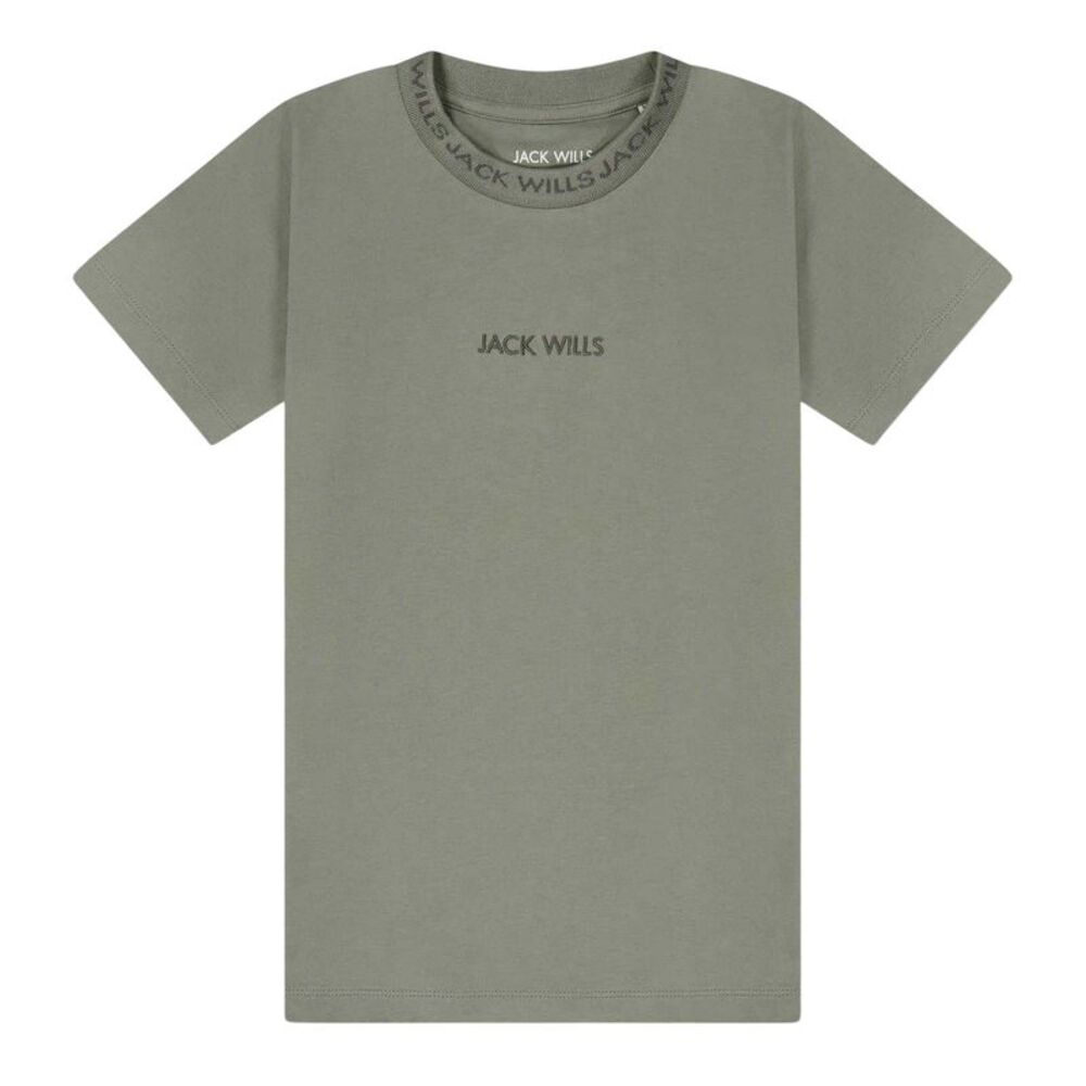 Jack Wills Boys Jacquard T-Shirt / Washed Khaki
